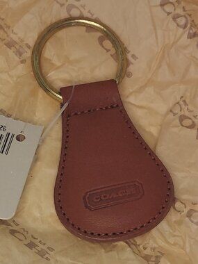 NWT Vintage 1990s Coach Classic Key Fob (Style #7210) in British Tan